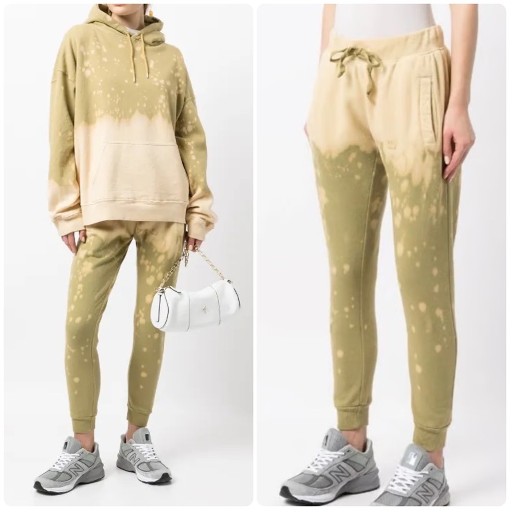New! La Detresse The King Cotton-blend Olive Tie-Dye Track Jogger Pants 💚 XS NWT